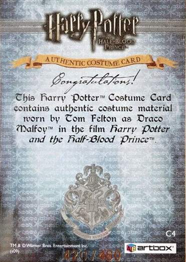 C4 - Tom Felton's Shirt - Back