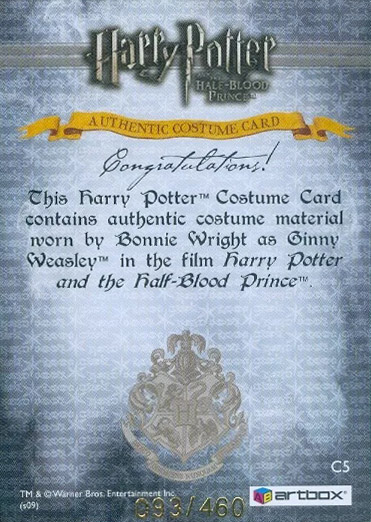 C5 - Ginny Weasley's Shirt - Back