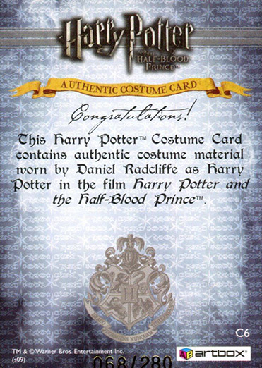 C6 - Harry Potter's Black Jacket - Back