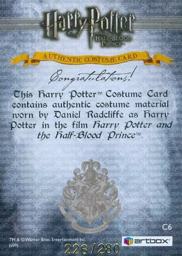 C6 - Harry Potter's Black Jacket - Back