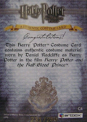 C6 - Harry Potter's Black Jacket - Back