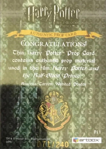 P11 - Amycus Carrow Wanted Poster - Back