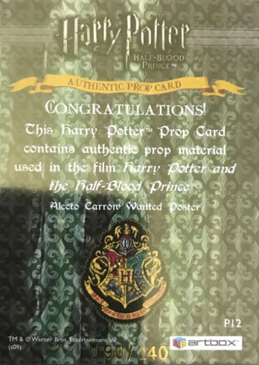 P11 - Amycus Carrow Wanted Poster - Back