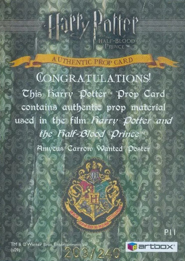 P11 - Amycus Carrow Wanted Poster - Back