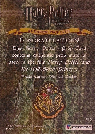 P12 - Alecto Carrow Wanted Poster - Back