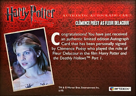 Clemence Poesy as Fleur Delacour - Back