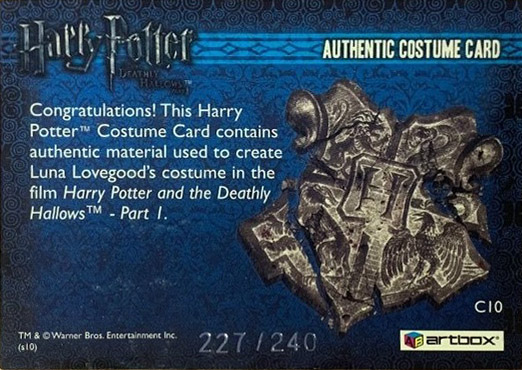 C10 - Luna Lovegood's Yellow Dress - Back