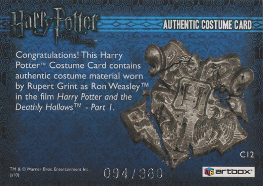 C12 - Ron Weasley's Brown Jacket - Back