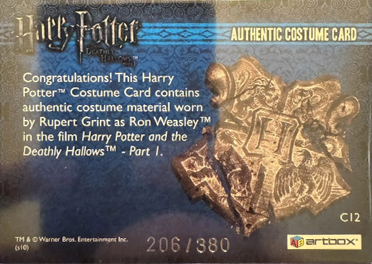 C12 - Ron Weasley's Brown Jacket - Back