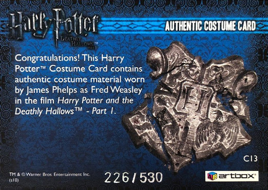 C13 - Fred Weasley's Shirt - Back