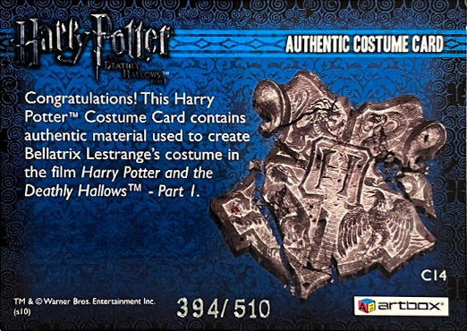 C14 - Bellatrix Lestrange's Black Costume - Back