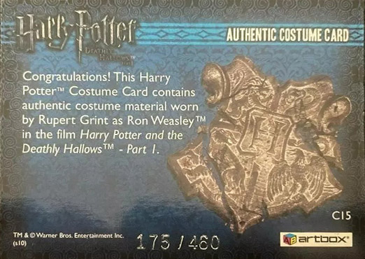 C15 - Ron Weasley's Striped Shirt - Back