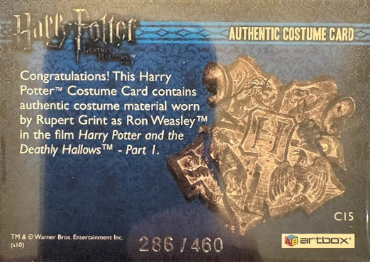 C15 - Ron Weasley's Striped Shirt - Back