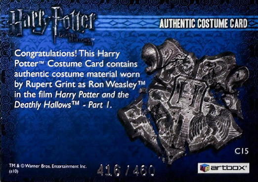 C15 - Ron Weasley's Striped Shirt - Back