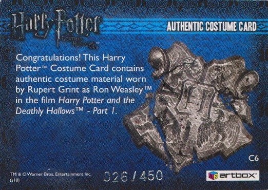 C6 - Ron Weasley's Green Shirt - Back