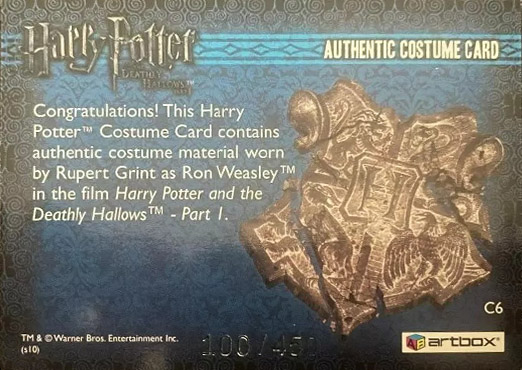 C6 - Ron Weasley's Green Shirt - Back