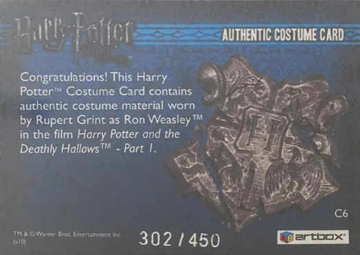 C6 - Ron Weasley's Green Shirt - Back