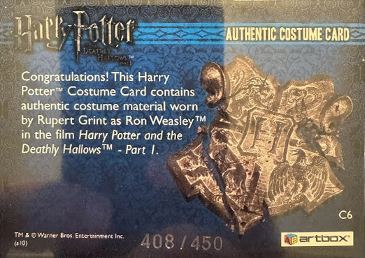 C6 - Ron Weasley's Green Shirt - Back