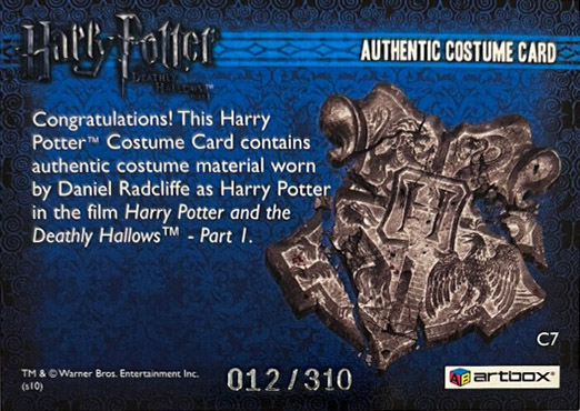 C7 - Harry Potter's Blue Shirt - Back