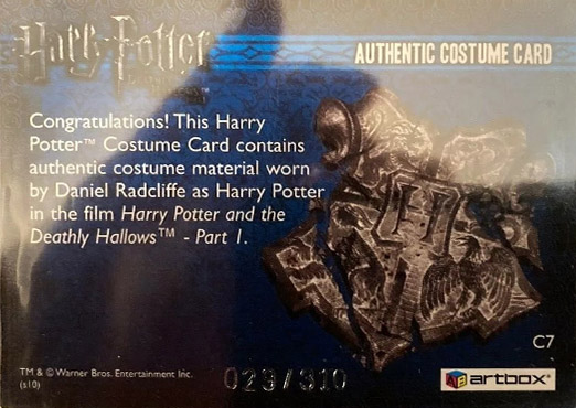 C7 - Harry Potter's Blue Shirt - Back