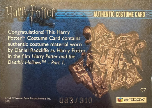 C7 - Harry Potter's Blue Shirt - Back