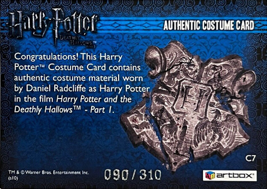 C7 - Harry Potter's Blue Shirt - Back