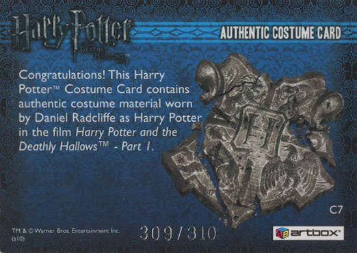 C7 - Harry Potter's Blue Shirt - Back