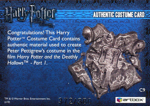 C9 - Peter Pettigrew's Costume - Back