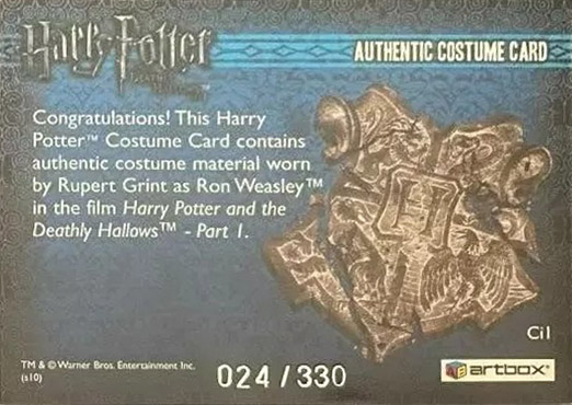 Ci1 - Ron Weasley's Checked Shirt - Back