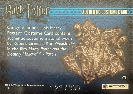 Ci1 - Ron Weasley's Checked Shirt - Back