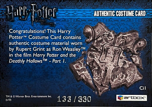 Ci1 - Ron Weasley's Checked Shirt - Back