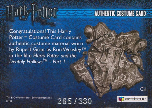 Ci1 - Ron Weasley's Checked Shirt - Back