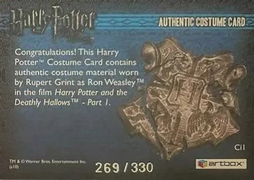 Ci1 - Ron Weasley's Checked Shirt - Back