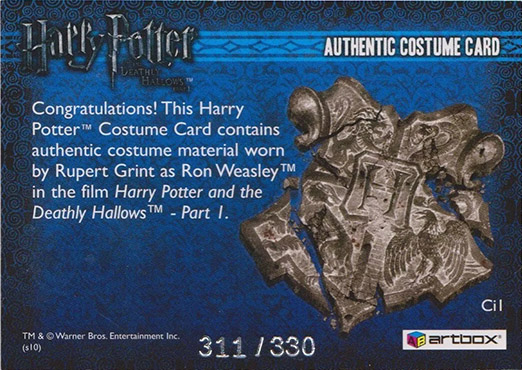 Ci1 - Ron Weasley's Checked Shirt - Back