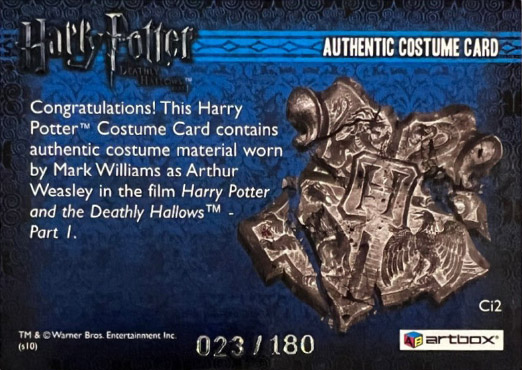 Ci2 - Arthur Weasley's Costume - Back