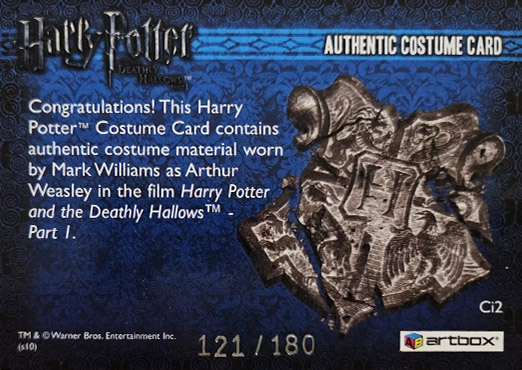 Ci2 - Arthur Weasley's Costume - Back