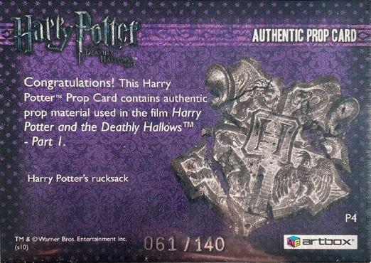 P4 - Harry Potter's Rucksack - Back