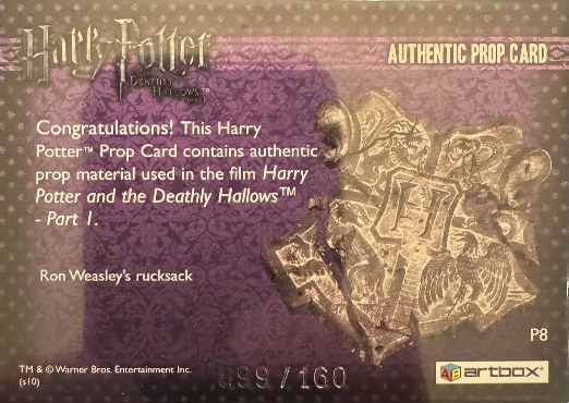 P8 - Ron Weasley's Rucksack - Back