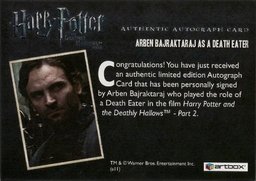 Arben Bajraktaraj as Death Eater - Back