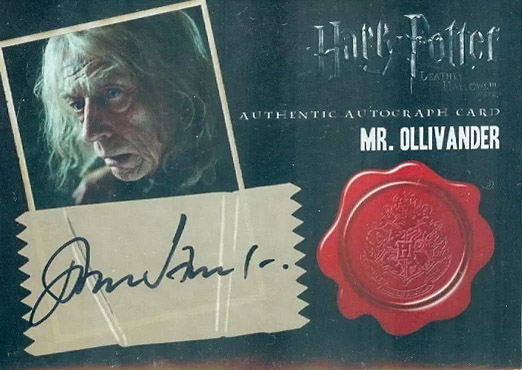 John Hurt as Olivander - Front
