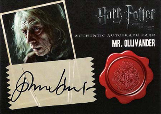 John Hurt as Olivander - Front