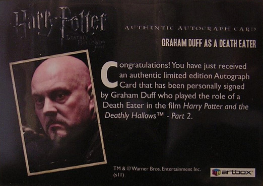 Graham Duff as Death Eater - Back