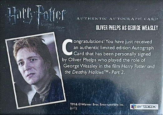 Oliver Phelps as George Weasley - Back