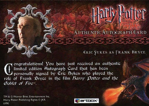 Eric Sykes as Frank Bryce - Back