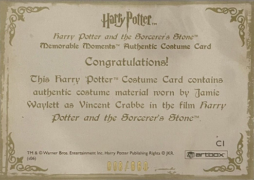 C1 - Vincent Crabbe's School Robes - Back