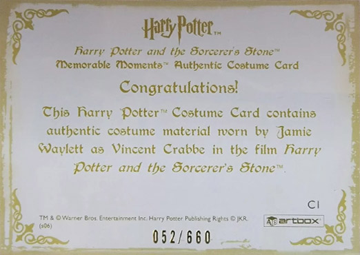 C1 - Vincent Crabbe's School Robes - Back