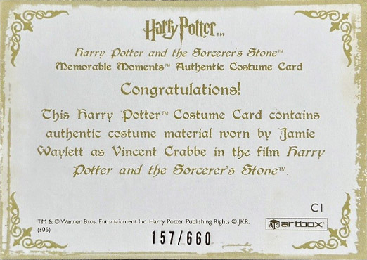 C1 - Vincent Crabbe's School Robes - Back