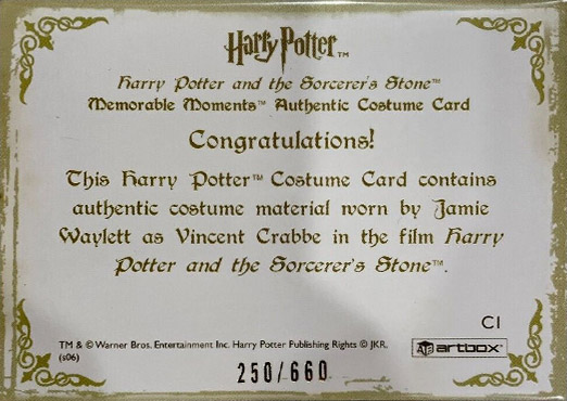 C1 - Vincent Crabbe's School Robes - Back