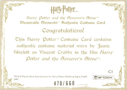 C1 - Vincent Crabbe's School Robes - Back