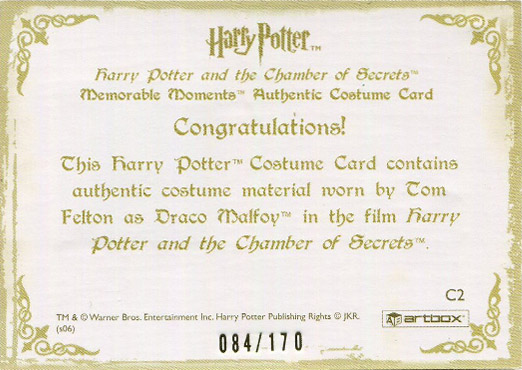 C2 - Draco Malfoy's Quidditch Jumper - Back